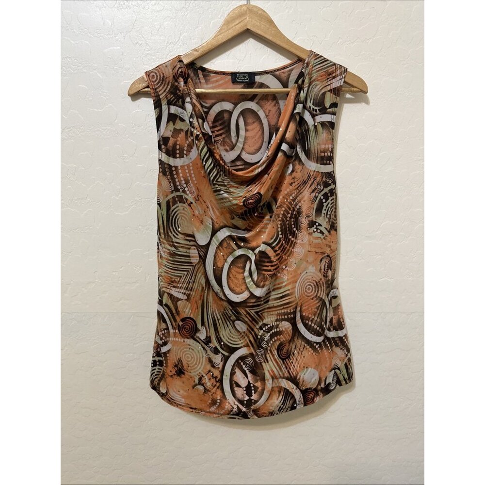 Vintage Y2K Shannon Ford Womans Top Size XL 70s 90s Festival‎ Hippie Disco Bling